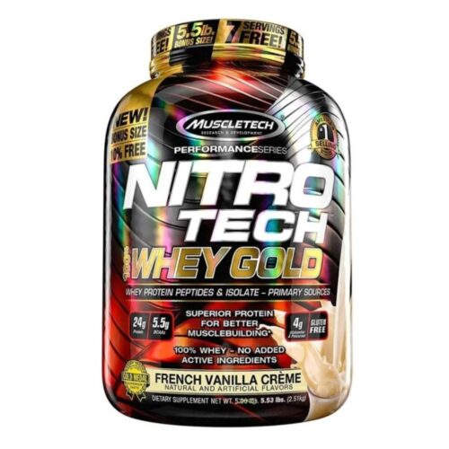 Nitro tech 100% Whey gold 5.5 lbs Vainilla