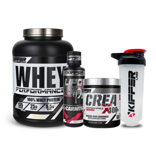 Pack proteina whey performance + carnitina + creatina + shaker